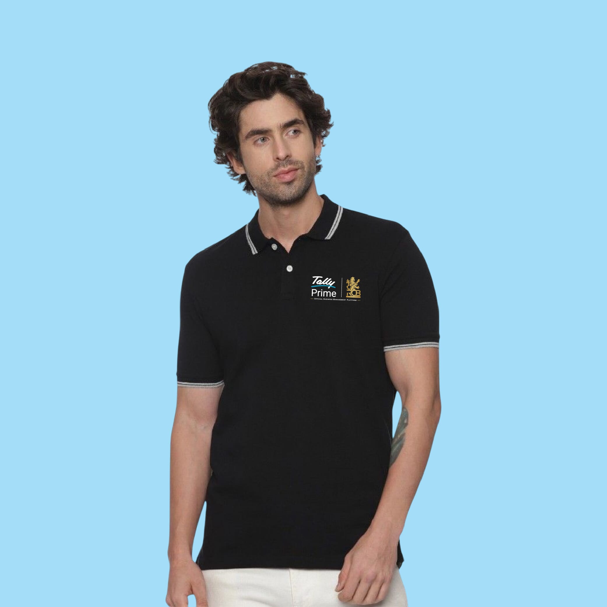 Allen Solly Polo T-shirt Men- Black